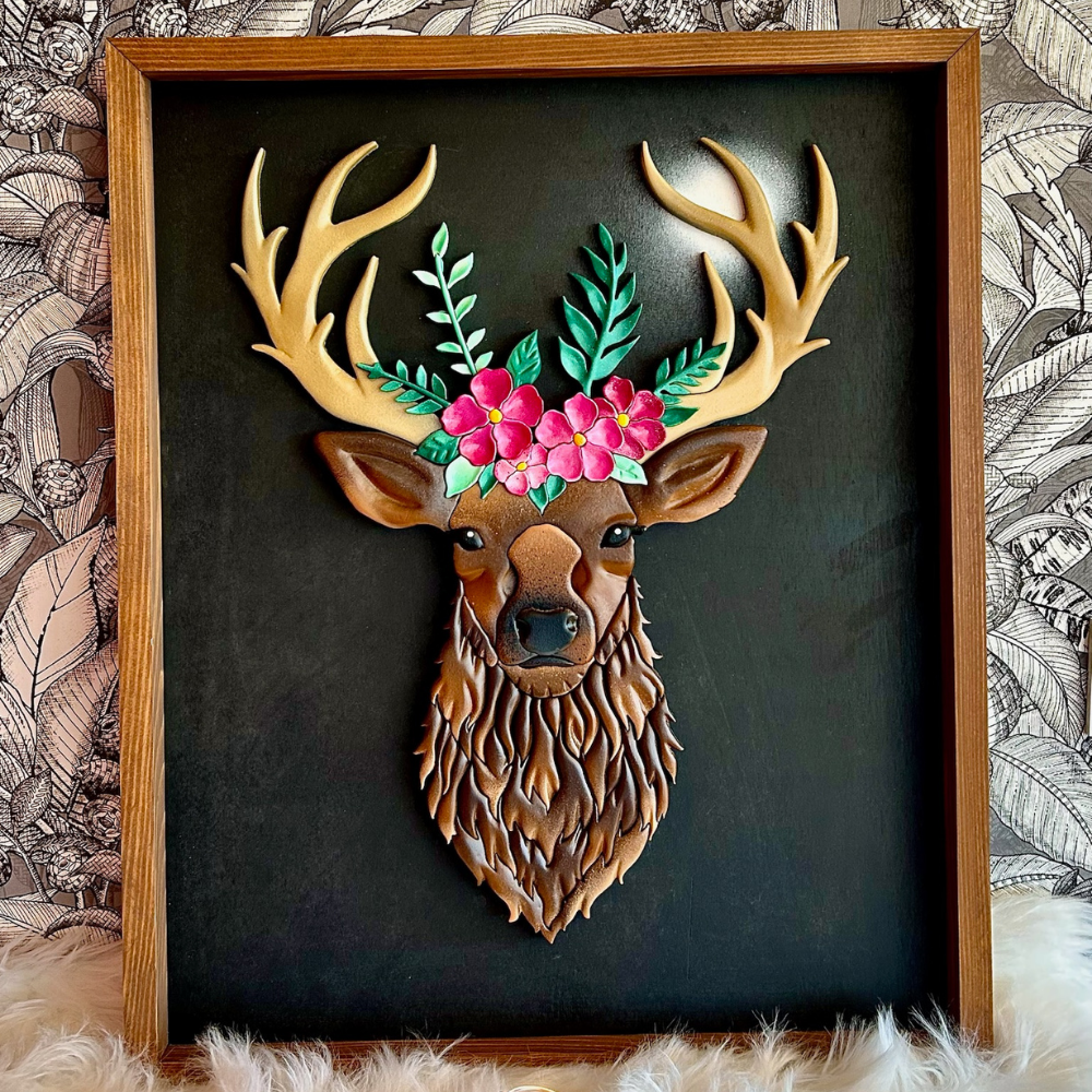 Cerf fleuri