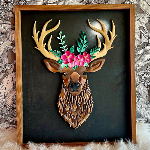 Cerf fleuri