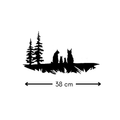Silhouette famille de lynx