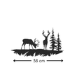 Silhouette cerfs & sapins